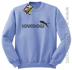 LoveDogs - bluza bez kaptura STANDARD błękitna