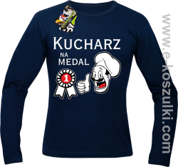 Kucharz na medal - longsleeve męski granatowy