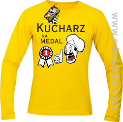 Kucharz na medal - longsleeve męski żółty