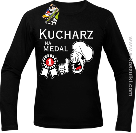 Kucharz na medal - longsleeve męski czarny