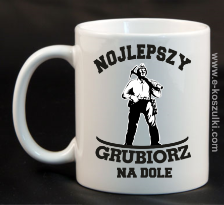 Nojlepszy grubiorz na dole - kubek 330ml biały 