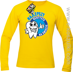 Najlepszy dentysta na świecie - longsleeve męski żółty