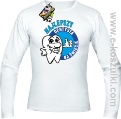 Najlepszy dentysta na świecie - longsleeve męski biały