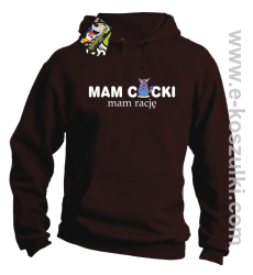 Mam cycki - Mam rację - bluza z kapturem brązowa