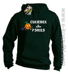 Cukierek albo psikus Hallowen bluza z kapturem  butelkowa