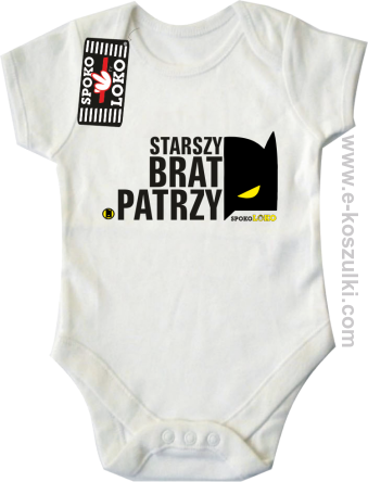 STARSZY BRAT PATRZY - body dziecięce białe