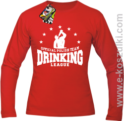 Official Polish Team Drinking League - longsleeve męski czerwony