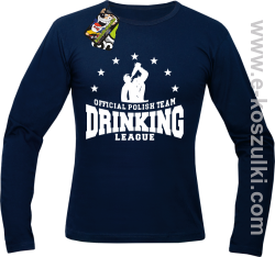 Official Polish Team Drinking League - longsleeve męski granatowy