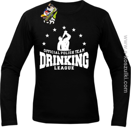 Official Polish Team Drinking League - longsleeve męski czarny