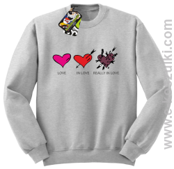 Love In Love Really LOVE - bluza bez kaptura melanż