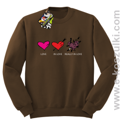 Love In Love Really LOVE - bluza bez kaptura beżowa