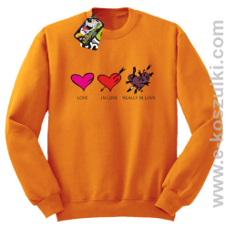 Love In Love Really LOVE - bluza bez kaptura pomarańczowa