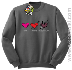 Love In Love Really LOVE - bluza bez kaptura szara