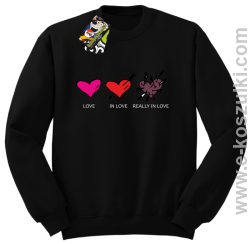 Love In Love Really LOVE - bluza bez kaptura czarna