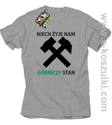 Niech żyje nam górniczy stan - koszulki męskie z nadrukiem melanz 