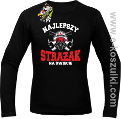 Najlepszy Strażak na świecie Fire Helmet - longsleeve męski czarny