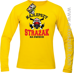 Najlepszy Strażak na świecie Fire Helmet - longsleeve męski żółty