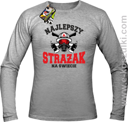 Najlepszy Strażak na świecie Fire Helmet - longsleeve męski melanż 