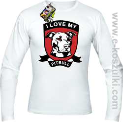 I Love My Pitbull - longsleeve męski biały