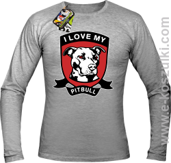 I Love My Pitbull - longsleeve męski melanż 