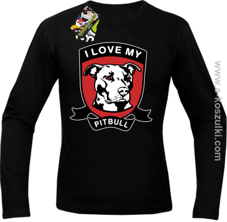 I Love My Pitbull - longsleeve męski czarny