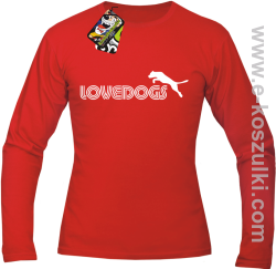 LoveDogs - longsleeve męski czerwony