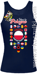 Vive la Pologne - POLAND EUROPEAN Champion - top damski granatowy