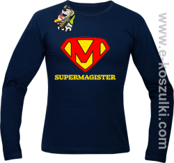 ZAJEFAJNY MAGISTER ala Superman - Longsleeve męski  granatowy