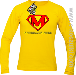 ZAJEFAJNY MAGISTER ala Superman - Longsleeve męski  żółty