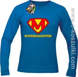 ZAJEFAJNY MAGISTER ala Superman - Longsleeve męski  niebieski