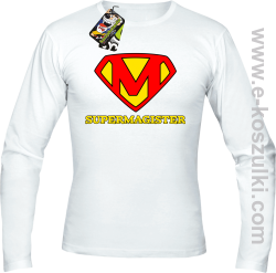 ZAJEFAJNY MAGISTER ala Superman - Longsleeve męski  biały