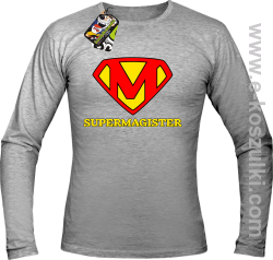 ZAJEFAJNY MAGISTER ala Superman - Longsleeve męski  melanż 