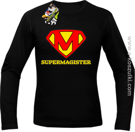 ZAJEFAJNY MAGISTER ala Superman - Longsleeve męski  czarny