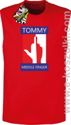 Tommy Middle Finger - bezrękawnik męski czerwony