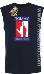 Tommy Middle Finger - bezrękawnik męski granatowy