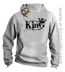 King Simple - bluza z kapturem melanż 