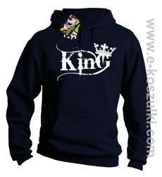 King Simple - bluza z kapturem granatowa