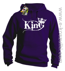 King Simple - bluza z kapturem fioletowa