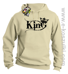 King Simple - bluza z kapturem beżowa