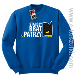 STARSZY BRAT PATRZY - bluza bez kaptura STANDARD niebieska