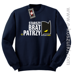 STARSZY BRAT PATRZY - bluza bez kaptura STANDARD granatowa