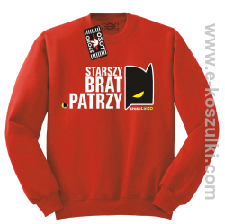 STARSZY BRAT PATRZY - bluza bez kaptura STANDARD czerwona