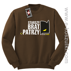 STARSZY BRAT PATRZY - bluza bez kaptura STANDARD brązowa