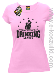 Official Polish Team Drinking League - koszulka damska różowa