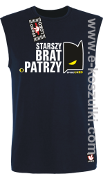 STARSZY BRAT PATRZY - bezrękawnik męski granatowy