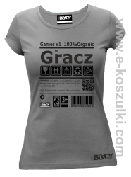 Gracz GAMER - t-shirt damski szara