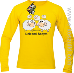 Jesteśmy dziećmi Bożymi -Baranki - Longsleeve męski żółty