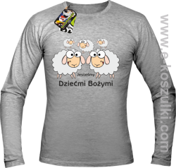 Jesteśmy dziećmi Bożymi -Baranki - Longsleeve męski melanż 