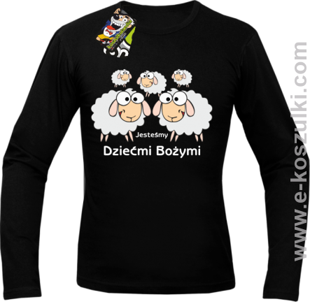 Jesteśmy dziećmi Bożymi -Baranki - Longsleeve męski czarny 