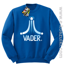 VADER STAR ATARI STYLE - bluza bez kaptura STANDARD niebieska